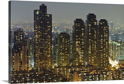 Cityscape of skyscrapers, Seoul, Korea.