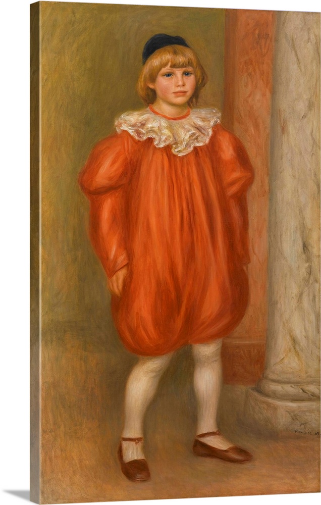 Pierre-Auguste Renoir, Claude Renoir in Clown Costume, 1909, oil on canvas, 120 x 77 cm (47.2 x 30.3 in), Musee de l'Orang...
