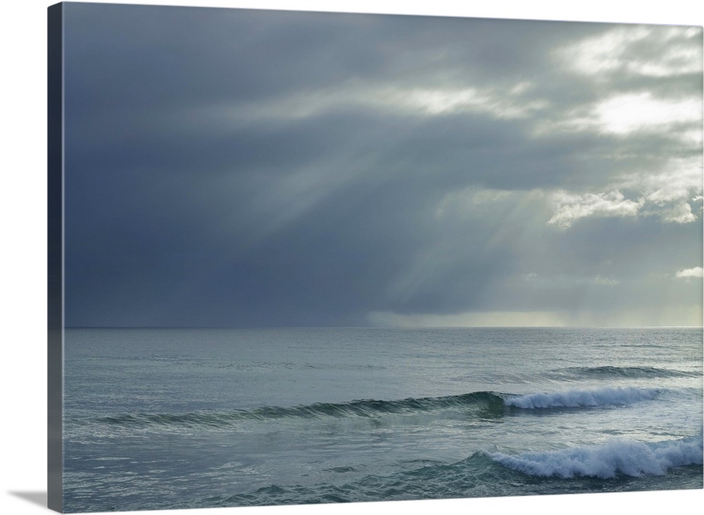 Clearing storm over ocean