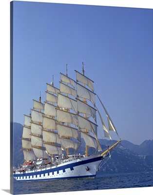 Clipper ship sailing