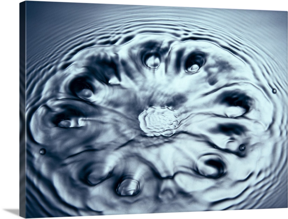 close-up of a visual effect on the surface of water