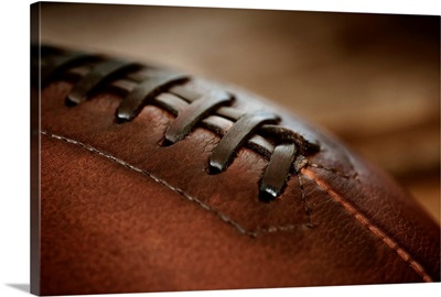Close up of american football ball