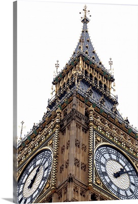 Close up of clock tower Big Ben, London.