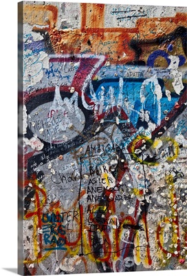 Close up of graffiti on Berlin Wall