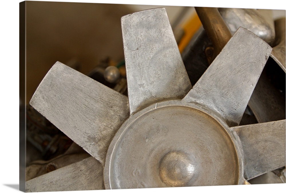 Close-up of metal fan