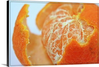 Close up of peeled orange