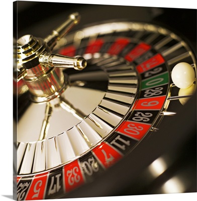 Close-up of roulette wheel