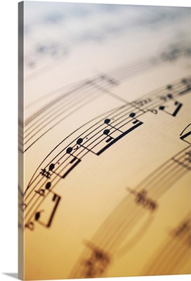 Close-up of sheet music