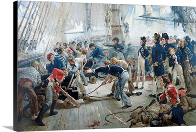 Color Lithograph After The Hero Of Trafalgar By William Heysham Overend