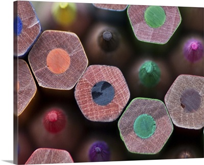Colored pencil close-up