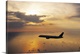 image thumbnail of Commercial Aeroplane Flying Above the Sea at Dusk