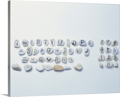 Computer Keyboard Made of Stones