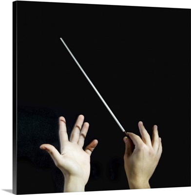 Conductor, close-up of hands