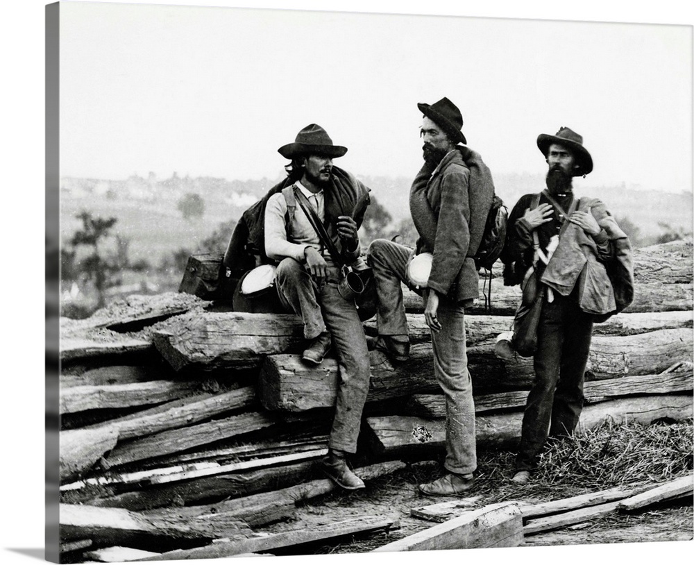 Confederate prisoners after Gettysburg.