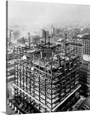 Construction Of The Woolworth Building, New York