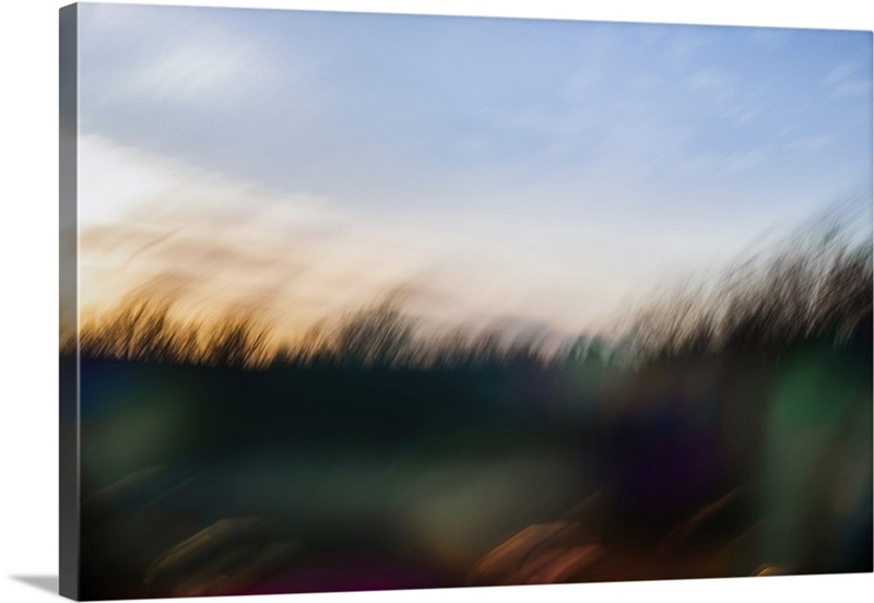 Cool Abstract Spring Sunset Over A Forest | Great Big Canvas