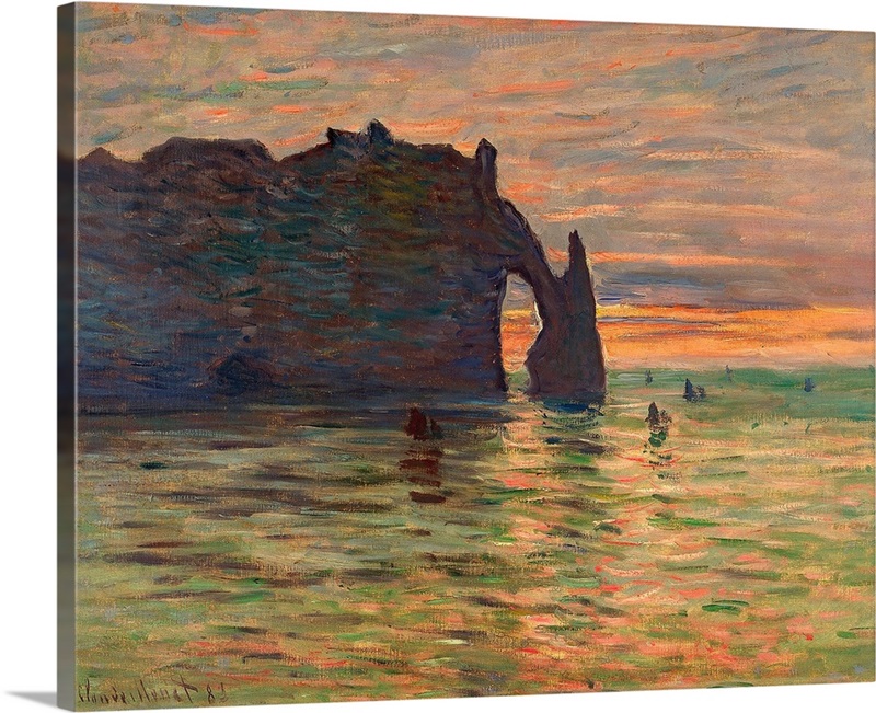 Coucher De Soleil A Etretat By Claude Monet | Great Big Canvas