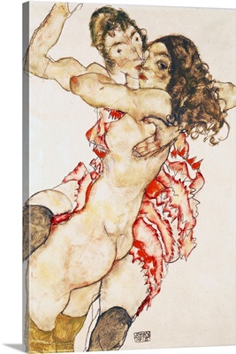 Couple Embracing By Egon Schiele