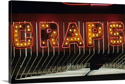 Craps gambling sign, Las Vegas, Nevada, USA