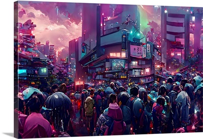 Crowded Tokyo Streets Scene VII