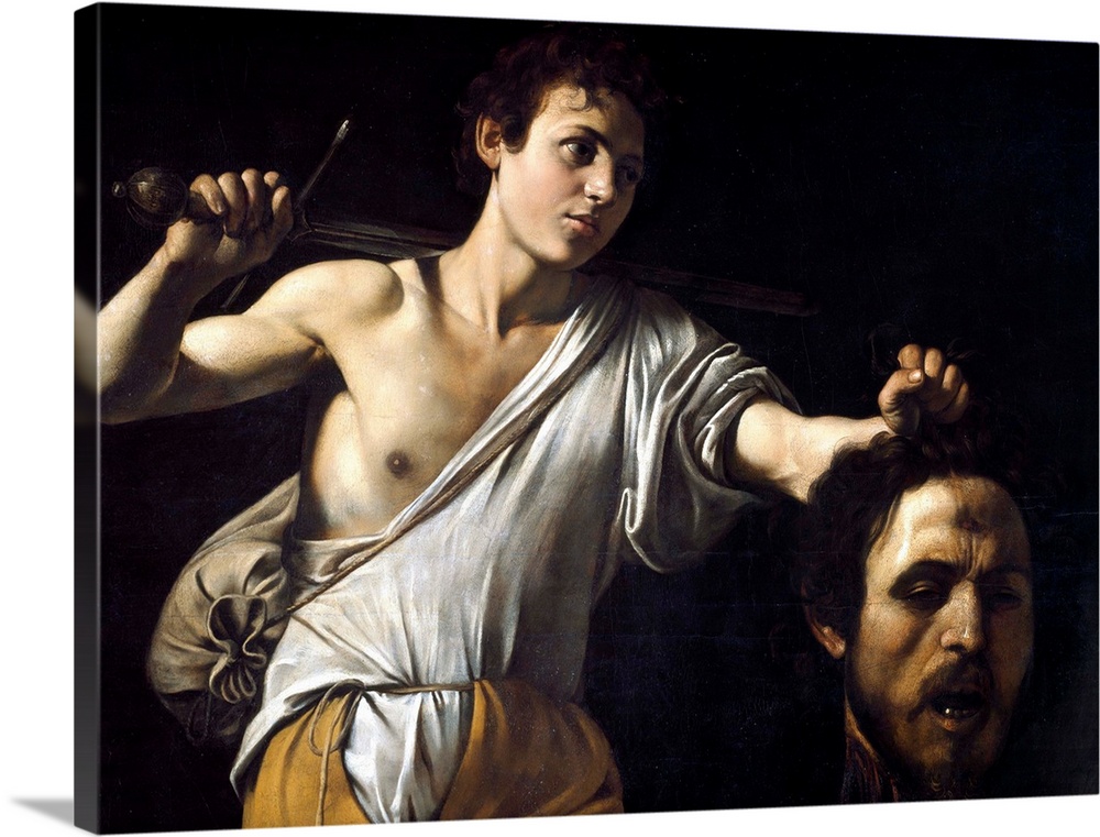 David with the Head of Goliath by Michelangelo Merisi da Caravaggio 90,5x116 cm Vienna, Kunsthistorisches Museum