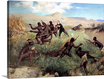 Death of the Prince Imperial in Zululand, 1879 by Paul Joseph Jamin