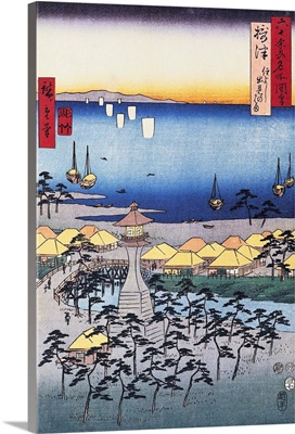 Demi Beach At Sumiyoshi In Settsu Province By Hiroshige