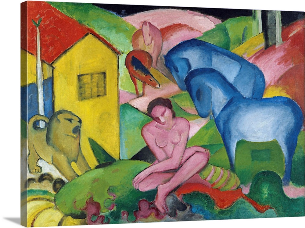 Franz Marc, Der Traum (The Dream), 1912. Oil on canvas, 135.5 x 100.5 cm (53.3 x 39.6 in). Museo Thyssen-Bornemisza, Madri...