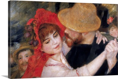 Detail Of Dancing Couple From Le Bal A Bougival By Pierre-Auguste Renoir
