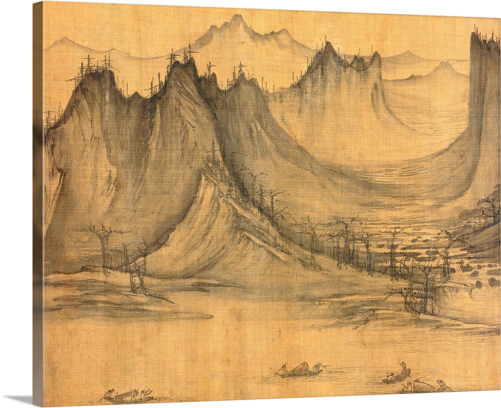 Circa 1049. Chinese handscroll, ink and a little color on silk. 48.26 x 225.4cm (for the entire scroll). The Nelson-Atkins...