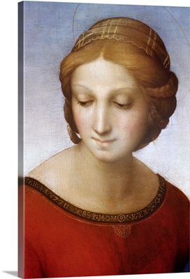 Detail Of Madonna Of The Meadow By Raphael