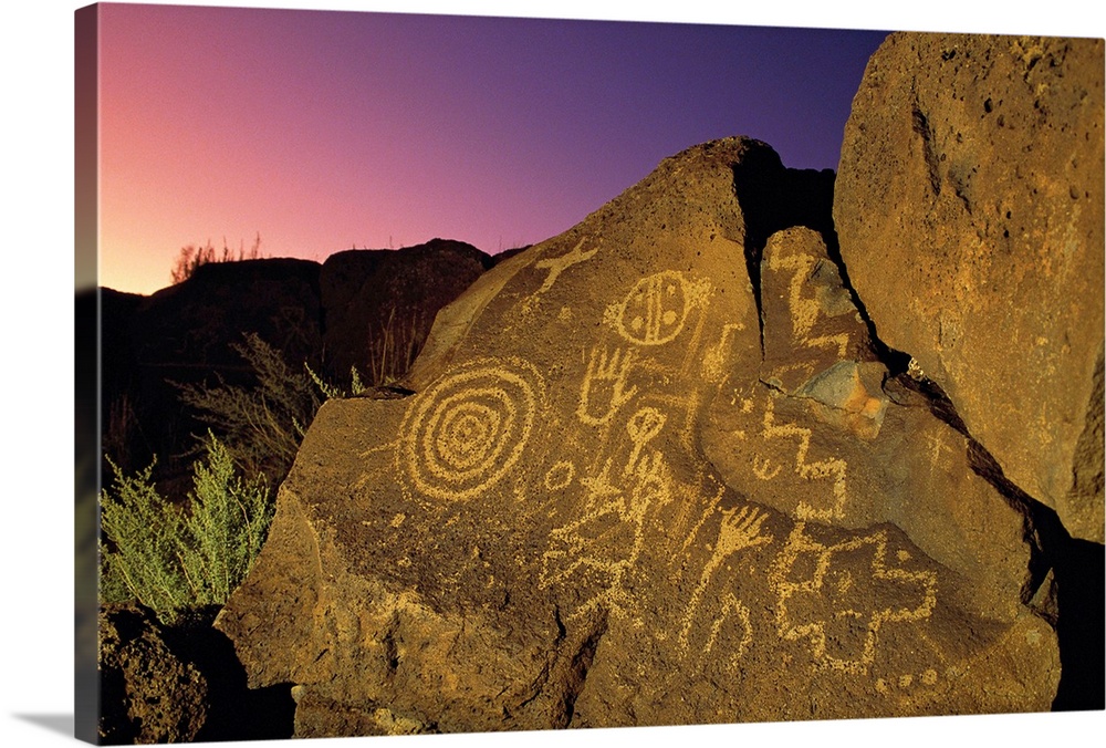 Detail Of Petroglyphs At Petroglyph National Monument