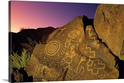 Detail Of Petroglyphs At Petroglyph National Monument