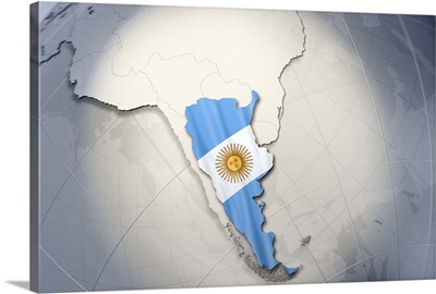 Digital Composite, flag of Argentina