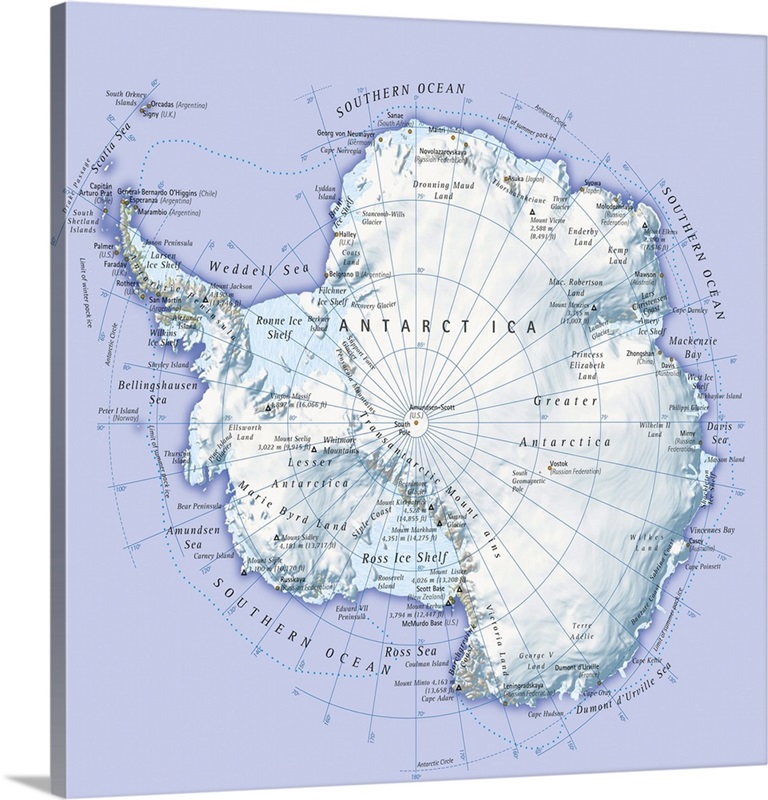 Digital illustration of Antarctica | Great Big Canvas