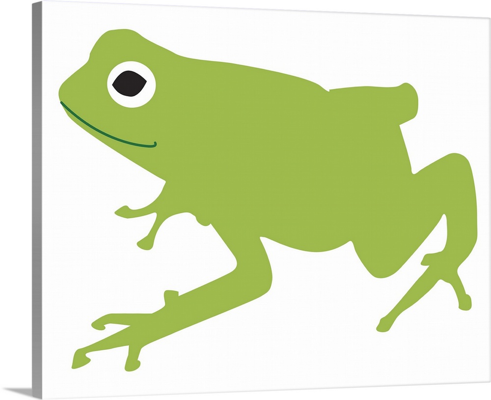 Digital illustration of green frog