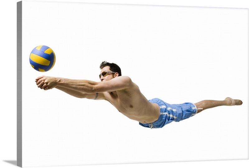 Diving volleyball player Wall Art, Canvas Prints, Framed Prints, Wall