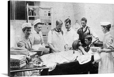 Doctors Administering Anesthesia to a Patient, Bellevue Hospital, New York