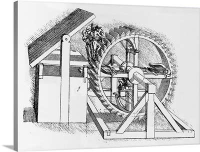 Drawing based on Crossbow Machine by Leonardo da Vinci