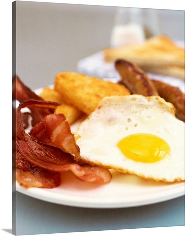 Eggs, bacon, hashbrown and sausage Great Big Canvas