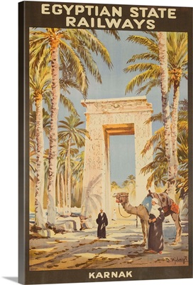 Egyptian State Railways Travel Poster Karnak