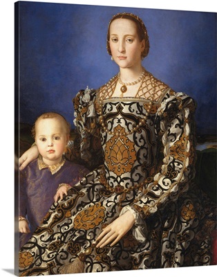 Eleonora Of Toledo With Her Son By Agnolo Bronzino