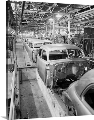 Empty Assembly Line During A Strike At Auto Body Plant, Flint, Michigan, 1945