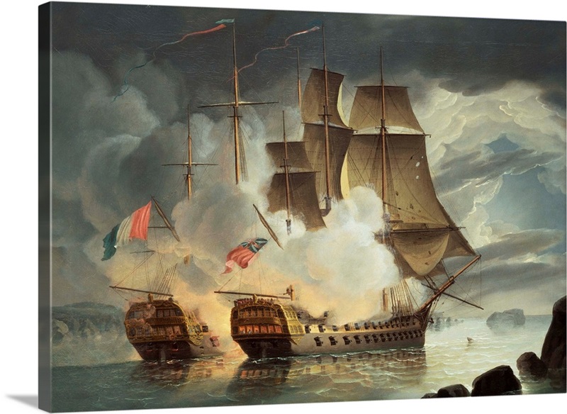 Encounter Between The Mars And The Hercules By John Christian Schetky