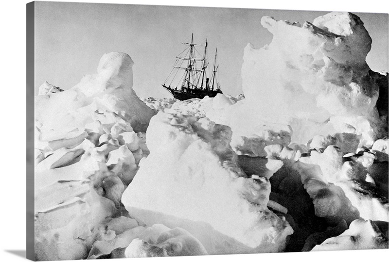 Ernest Shackleton's Ship Endurance Trapped In Ice Wall Art, Canvas