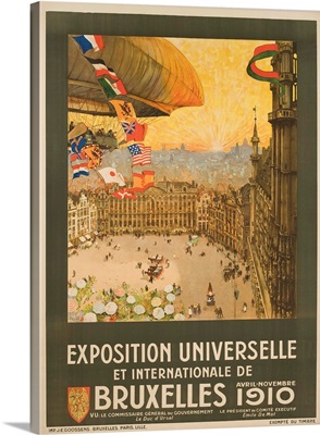 Exposition Universelle Et Internationale De Bruxelles Poster By Henri Cassiers