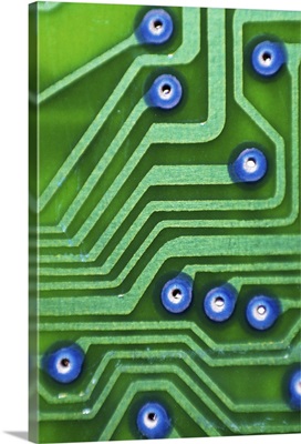 Extreme close-up of printed circuit board