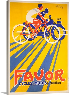 Favor Cycles And Motos French Advertising Poster