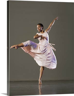 Female ballet dancer dancing