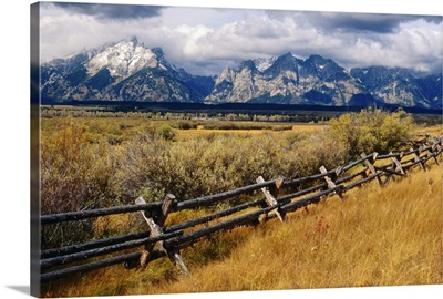 Fencing in the Grand Teton National Park, Grand Teton National Park, Wyoming